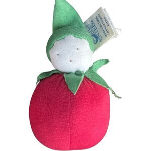 Under the Nile Tomato Doll Plush Face Organic Egyptian Cotton Baby Toy Lovey 4"